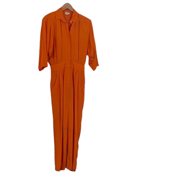 VINTAGE DATIANI ONE PIECE ORANGE ROMPER JUMPSUIT, SIZE 8 - Picture 2 of 9